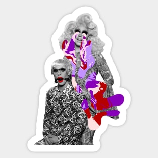 Trixie Mattel And Katya zamolodchikova Trippy Purple Single Tears Halloween Design 1 Sticker